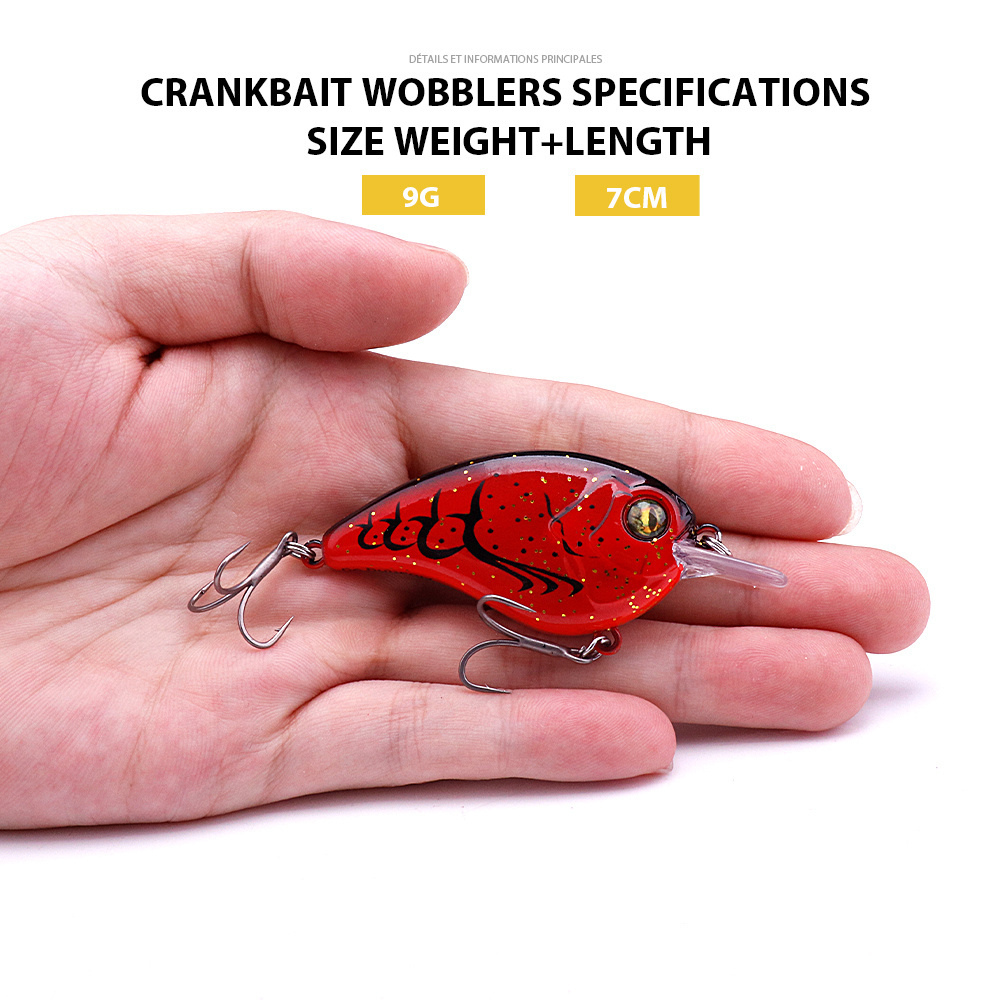 Holographic square bill crankbait blank 9g 70mm crankbait lure artificial hard baits fishing lures