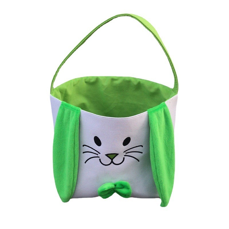 2024 new products Easter Gift Bag Kids Bunny Print Bucket Easter Hand Basket