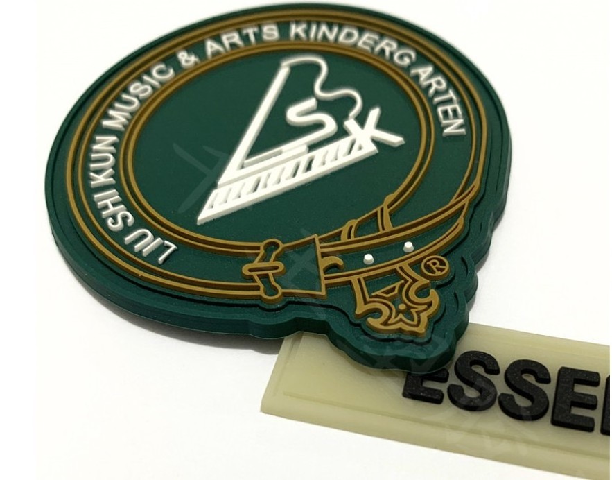 Garment Clothing custom logo embossed 3d soft silicon PVC rubber labels for clothing