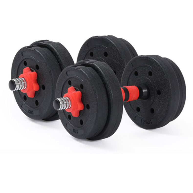 Gym Fitness Cement adjustable Dumbbell 40kg for Bodybuilding Weight Lifting Free Weights 50kg Barbell Dumbbell Set