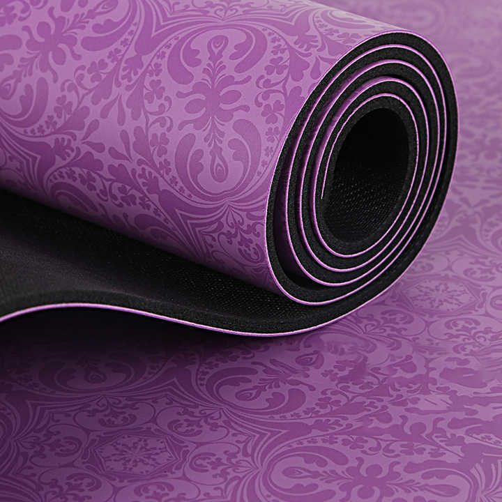 Custom New Design Eco Friendly High Quality Pilates Yoga Mat Matte Pu material for Natural Rubber Yoga Mats with Carrying Strap