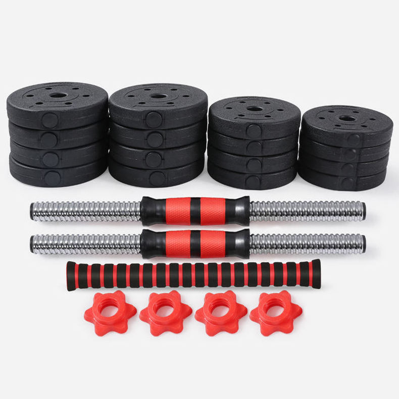 Gym Fitness Cement adjustable Dumbbell 40kg for Bodybuilding Weight Lifting Free Weights 50kg Barbell Dumbbell Set