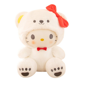 25cm/35cm/45cmNew cross-dressing hello Kitty doll children's comfort small doll Kuromi cinnamon dog plush toy