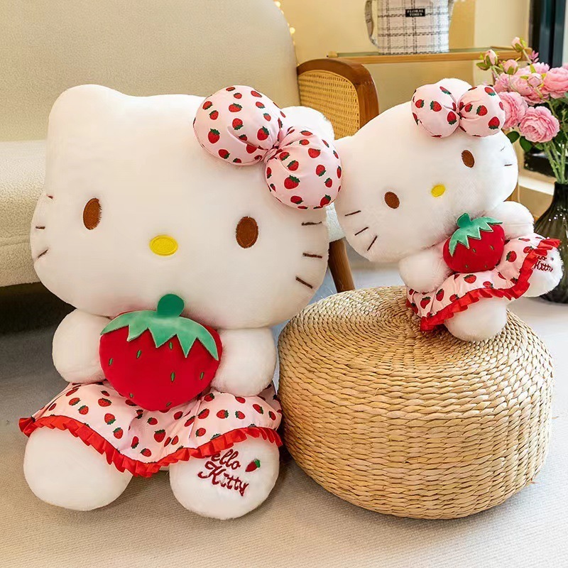 Cute Cat Kitty Plush Doll Pink Student KT Cat Doll Doll Plush Toy Girl Birthday Gift Cartoon Plush Toys