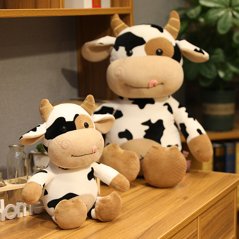 Calf Doll Sitting Cow Plush Toy New Year of the Ox Mascot Children's Day Gift Customized Wholesale