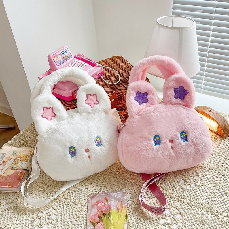 Kuromi Bag Melody Cinnamoroll Dog Soft Stuffed Plush Backpack Travel Bags Coin Purse Toys For Children Gift