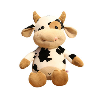 Calf Doll Sitting Cow Plush Toy New Year of the Ox Mascot Children's Day Gift Customized Wholesale