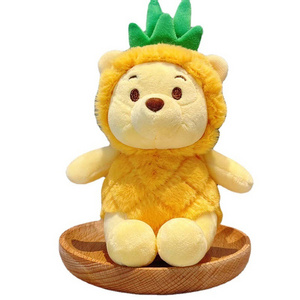 Anime Lilo Toys Lovely Kawaii Pillows and Toys for Kids  Mini Plush pineapple Mini bear keychain