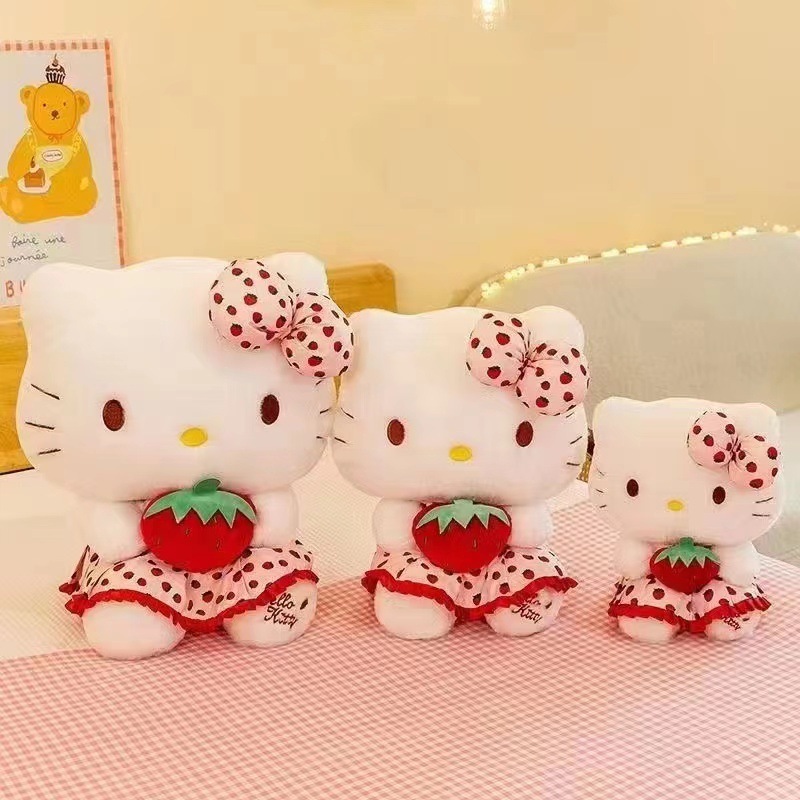 Cute Cat Kitty Plush Doll Pink Student KT Cat Doll Doll Plush Toy Girl Birthday Gift Cartoon Plush Toys