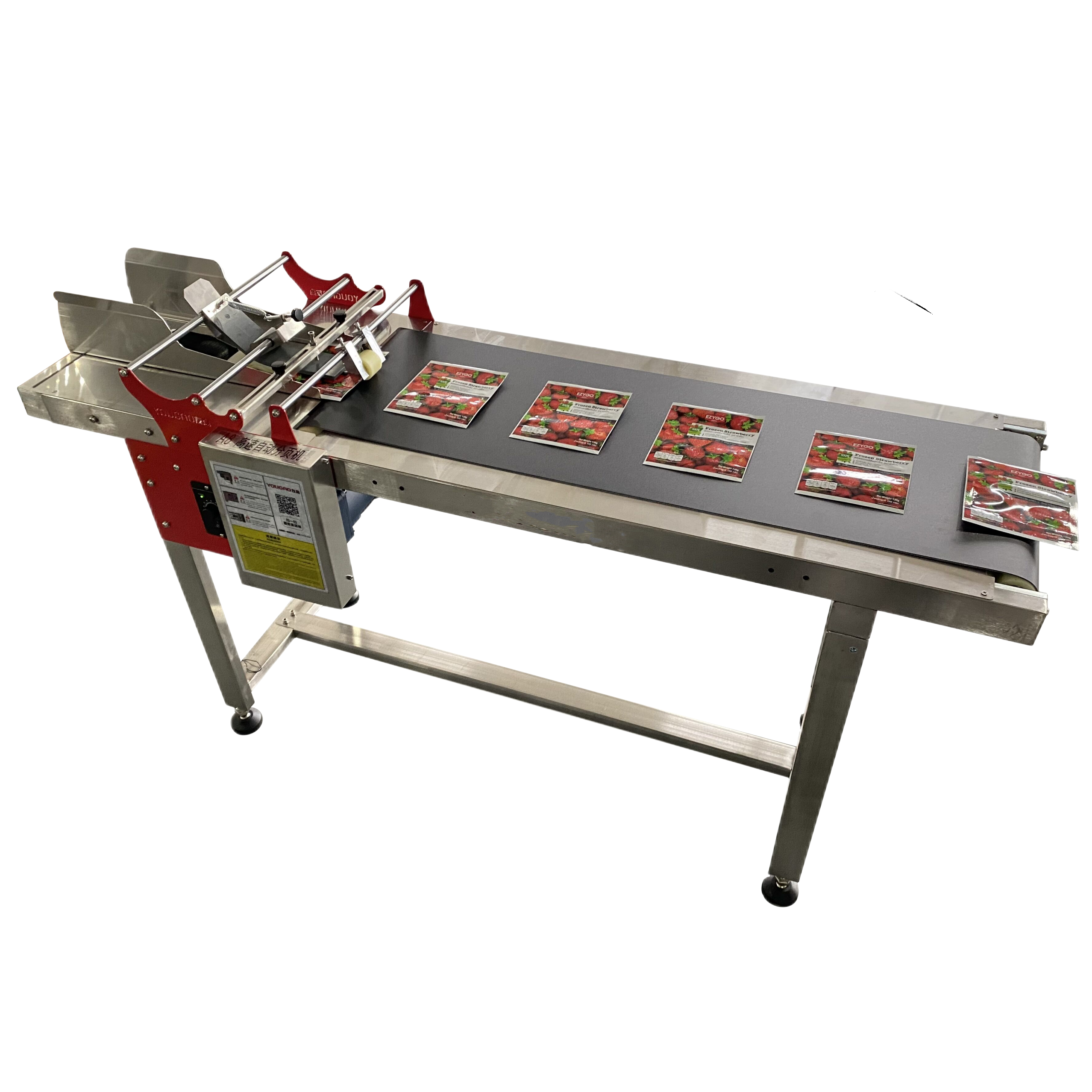 Inkjet printer automatic friction conveyor paper numbering cardboard folded carton box paging counting machine