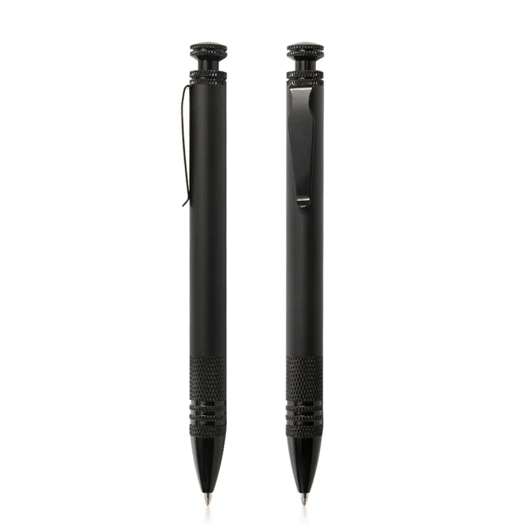 HAITU novelty and unique mechanical style business gift pen high-end metal ballpoint pen black matte barrel click pen