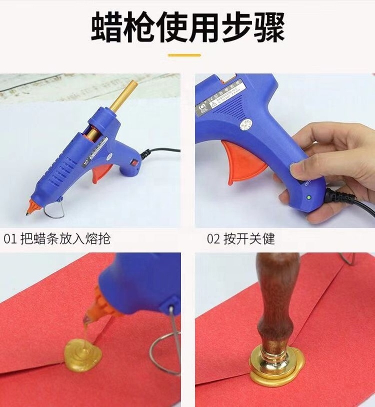 Wax Gun Glue Professional Electric 20w Wax Seal Industrial Silicone Gun Mini Hot Melt Glue Gun