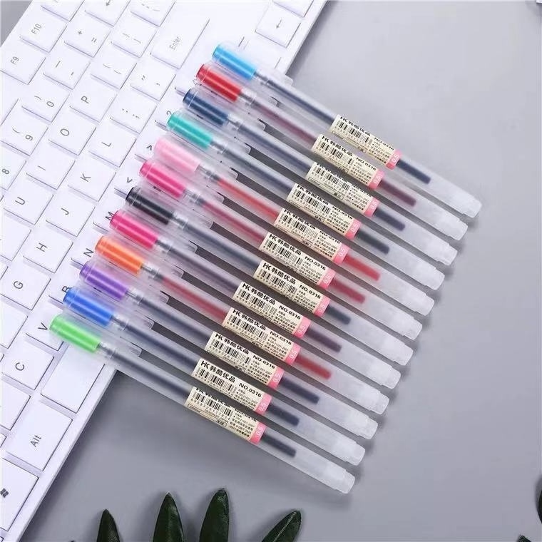 Amazon hot Cheap HANKU Brand 0316 Japanese style 12 pcs / set colorful gel ink pen set 0.5mm