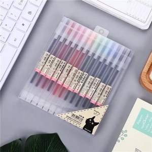 Amazon hot Cheap HANKU Brand 0316 Japanese style 12 pcs / set colorful gel ink pen set 0.5mm