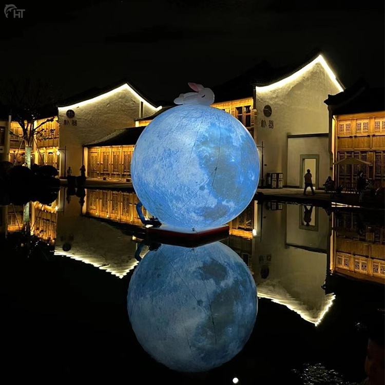 Giant advertising decoration inflatable moon model manufacturer price PVC inflatable moon planet space theme party decoration