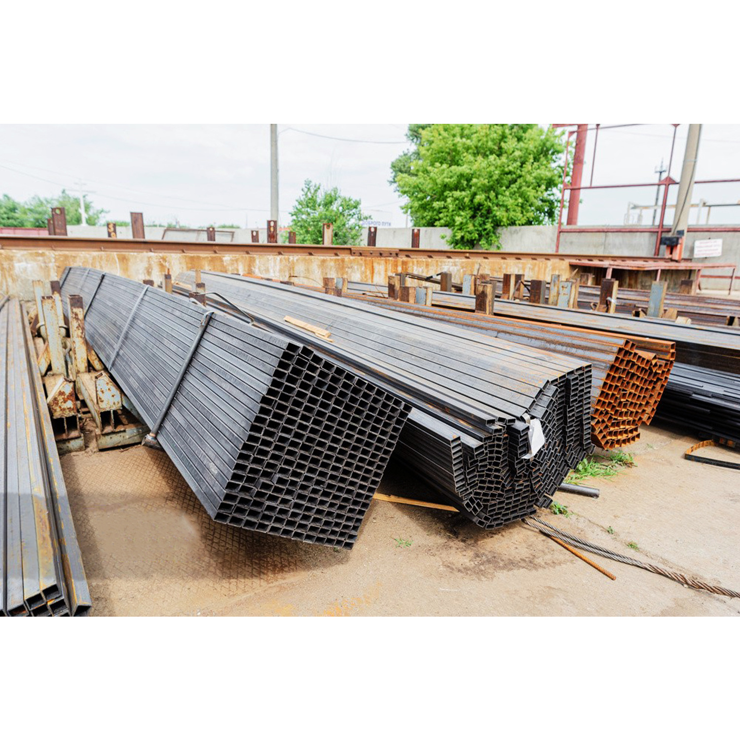 Black furniture Rectangular Steel Pipe