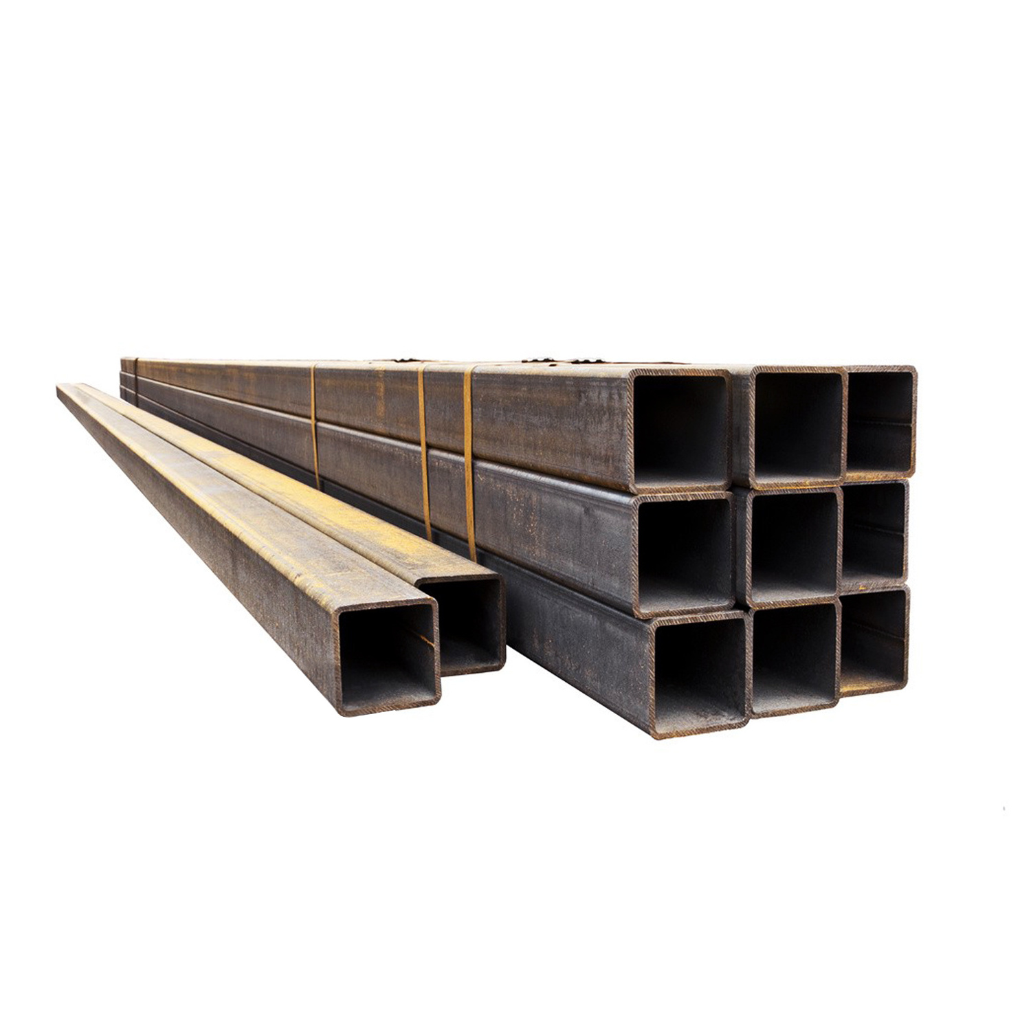 Black furniture Rectangular Steel Pipe