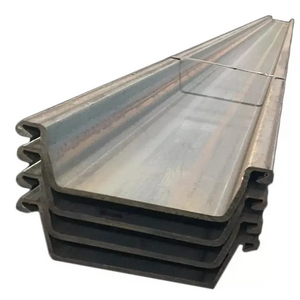 High quality 6m 12m Sheet Piling Cold formed U shape steel sheet pile for Building carbon sheet pile