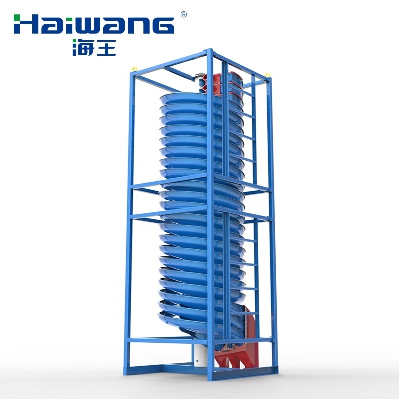 Heavy mineral beneficiation separating equipment titanium gold tungsten niobium ore spiral chute