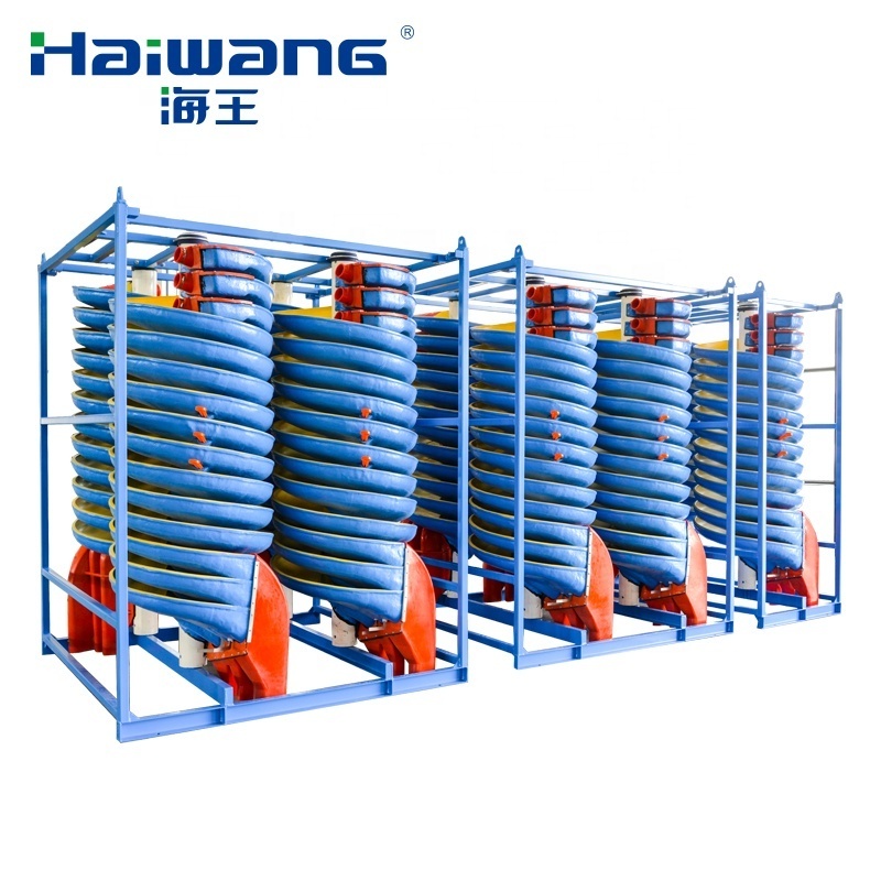 Heavy mineral beneficiation separating equipment titanium gold tungsten niobium ore spiral chute