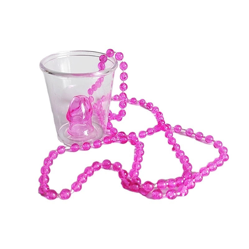 Haiwin Party Custom logo Dick Penis Shot Glass Necklace for Bachelorette Party