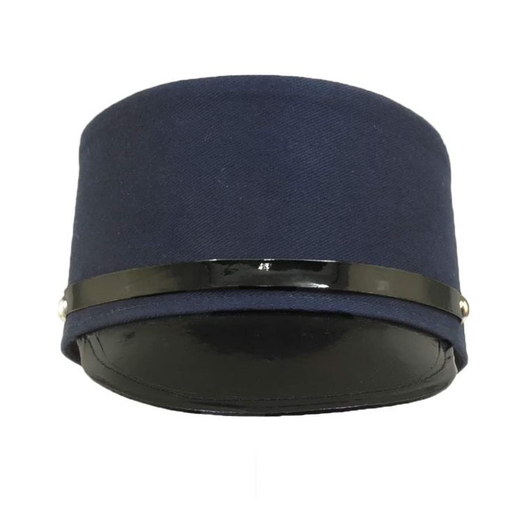 Occupational Navy Blue Engineer Train Conductor Hat with Black Vinyl Brim