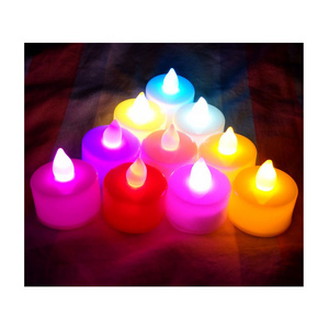 Three A10 batteries LED Tea Lights Home Decoration Tealight Yellow Flicker Floating Flameless  Electronic Candles