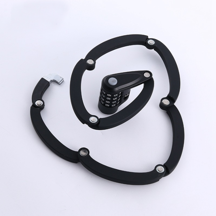 Bike  Lock Bicycle Folding Lock Collapsible Metal Chain Cable Safety Lock with 3 Keys