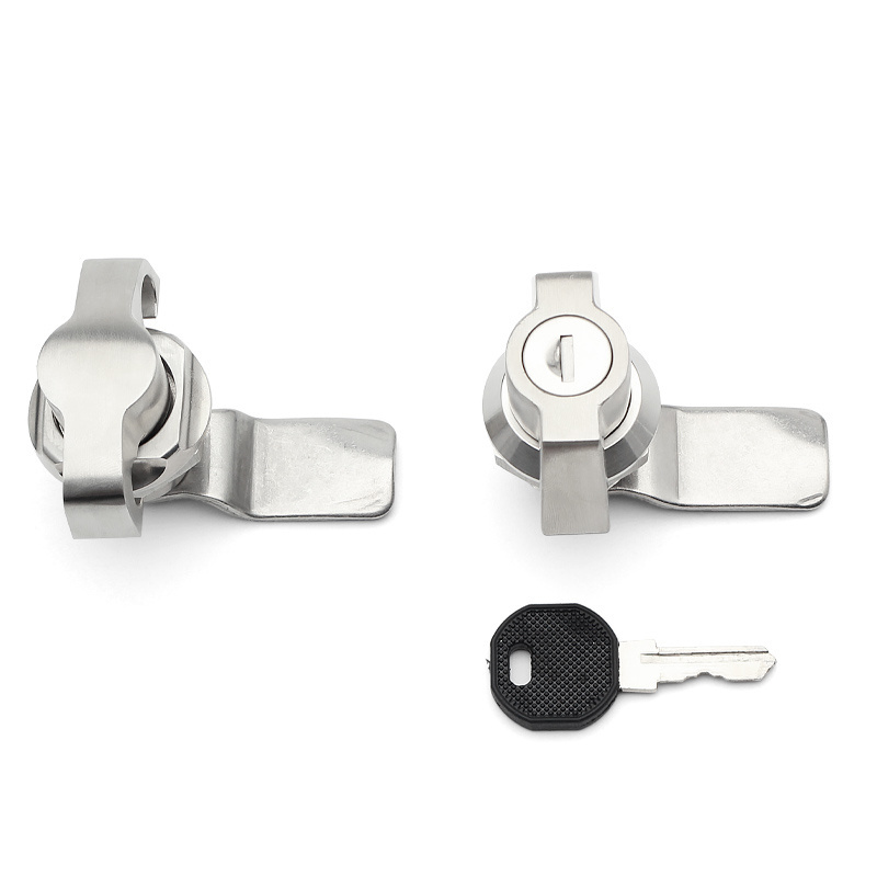 Electrical Cabinet Wing Knob Keyless Quarter Turn Lock With Padlock Hook stainless steel cam lock