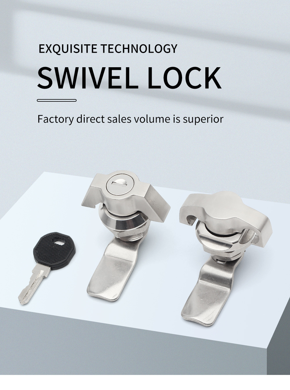 Electrical Cabinet Wing Knob Keyless Quarter Turn Lock With Padlock Hook stainless steel cam lock