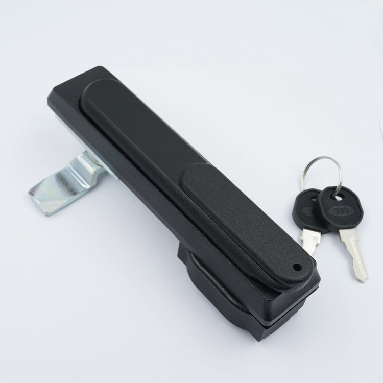 Haitan MS840 zinc alloy transformer panel door push lock network electrical cabinet door swing handle plane lock