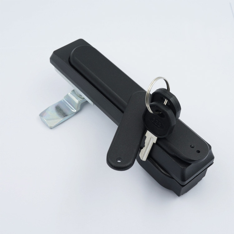 Haitan MS840 zinc alloy transformer panel door push lock network electrical cabinet door swing handle plane lock