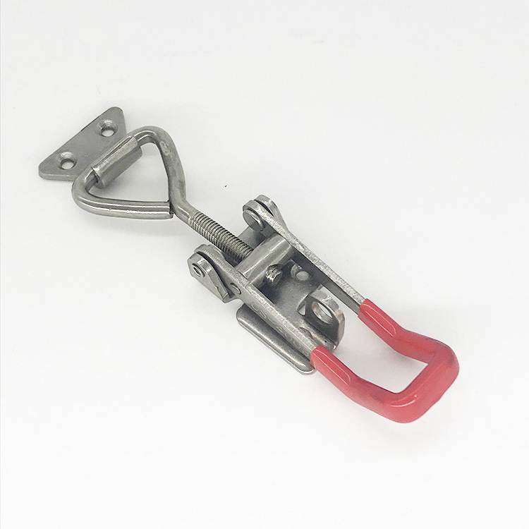 Haitan SF18005 Adjustable Red Handle Latch Stainless Steel Hasp Toggle Latch Lock