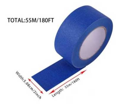 Wholesale Price Blue Colored Painters Painting Masking Textured Paper Tape for Automotive