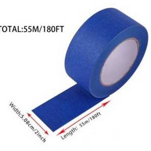 Wholesale Price Blue Colored Painters Painting Masking Textured Paper Tape for Automotive