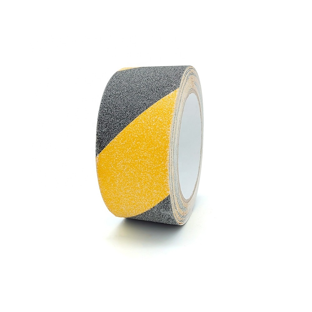 Yellow / black stripe waterproof anti-slip warning tape self adhesive anti slip grip tape for stairs