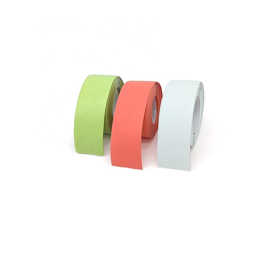 Bathroom PVC Sealing Tape Waterproof Kitchen Sink Shower Bath Tile Gap Wall Caulk Strip Tape Self Adhesive Kitchen Edge Tape