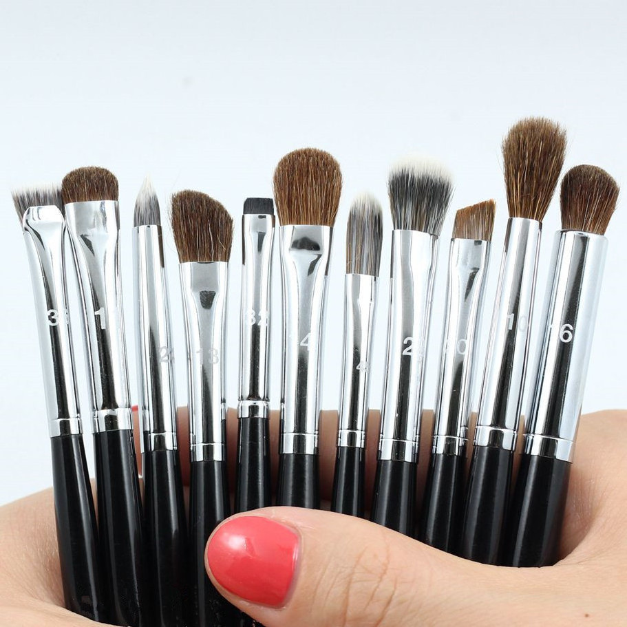 HXE-26 Haixin OEM/ODM Makeup Brushes Natural Hair Eyeshadow Blending Eyeliner Makeup Brush Set Shader Eyebrow brochas maquillaje