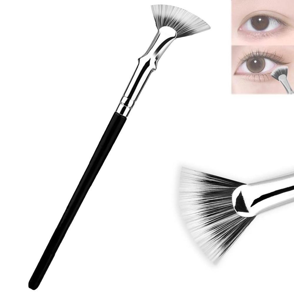 HXS-43 Mascara Eye Lashes Makeup Tools Soft Double Layer Bristles Quality 120 Degree Folded Angled Fan Shaped Mascara Brush