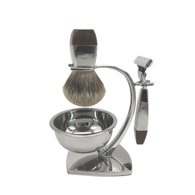 CLIONE #105 High quality shaving brush shave stand and 3 blade razor metal men shaving set for men shave