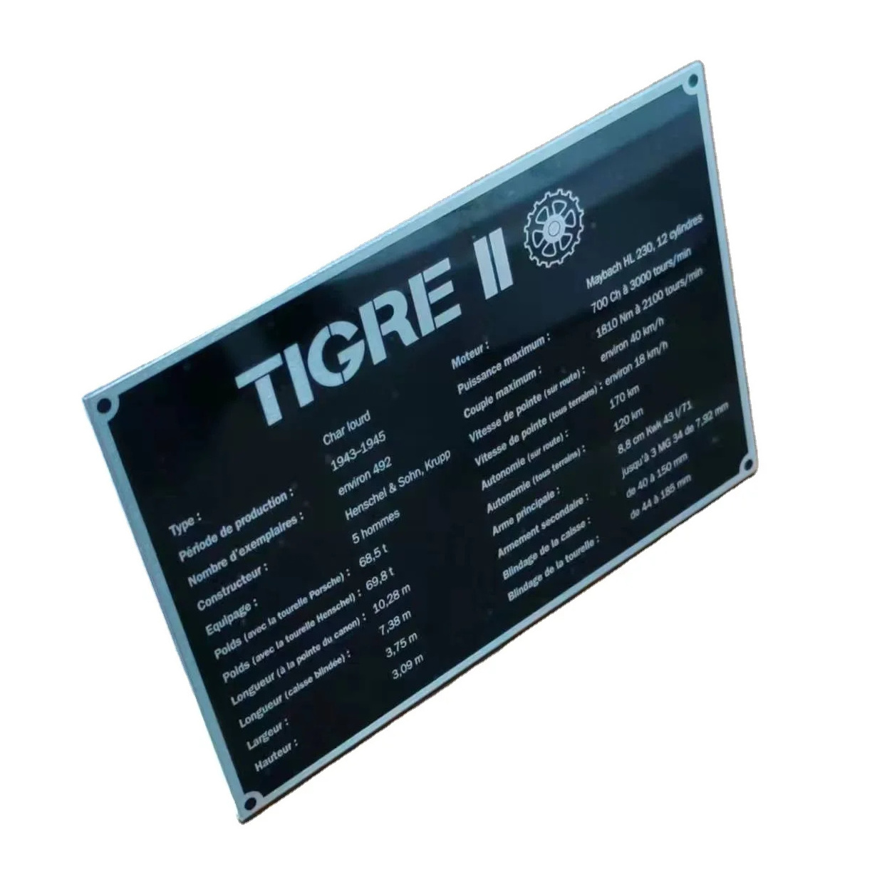 Custom Metal Desk Nameplate Printing Aluminum name plate Stainless Steel Label sticker