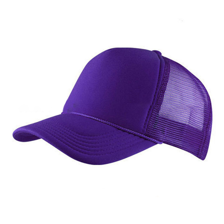 Custom new  Foam Mesh Cheap 5 Panel Blank Polyester Rope Trucker Hat