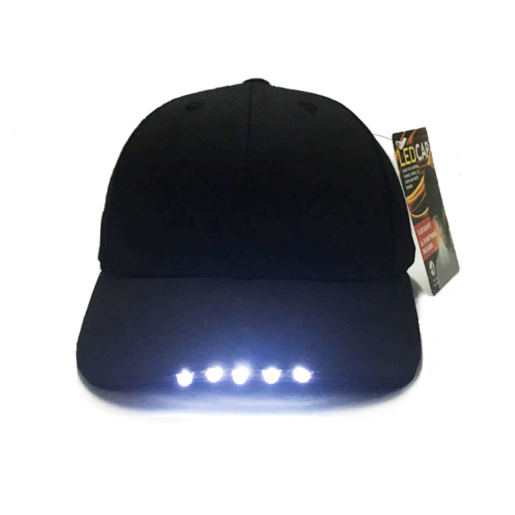 Wholesale Custom 6 Panel Led Baseball Caps With Your Own Logo Lighting Hats led baseball hats