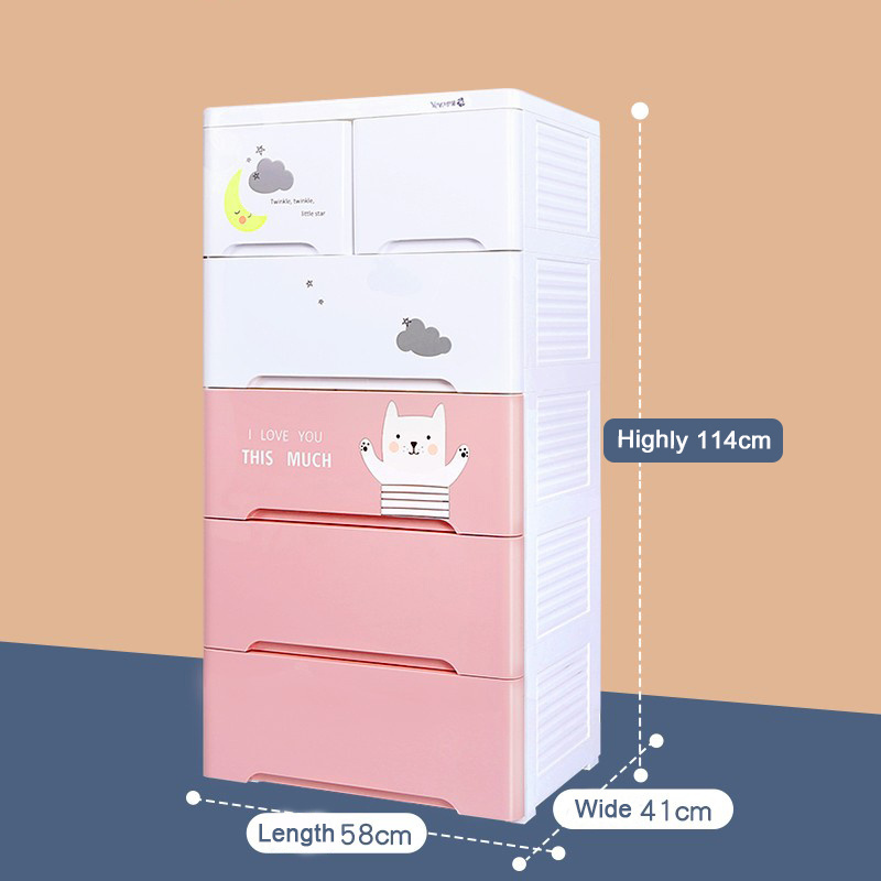 Hot Sale Storage Cabinet Plastic 5 Drawers Cabinet