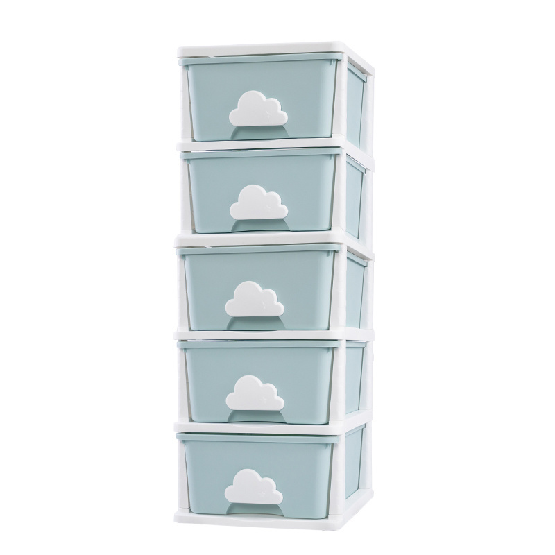 Popular Cartoon Cloud Storage Drawer Plastic Kid Baby Cabinet