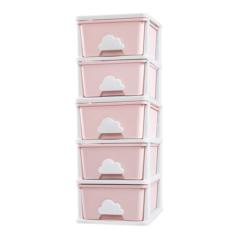 Popular Cartoon Cloud Storage Drawer Plastic Kid Baby Cabinet