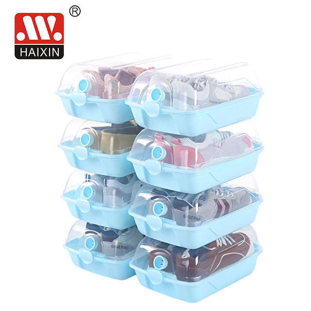 Foldable Lady Drawer Case Shoes Storage Box Plastic Stackable Shoe Organizer