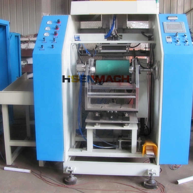 Fully automatic stretch film rewinder machine cling film slitter