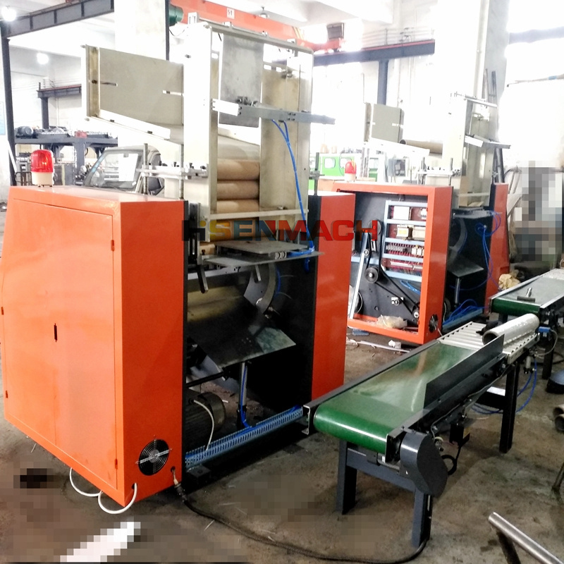 Fully automatic stretch film rewinder machine cling film slitter