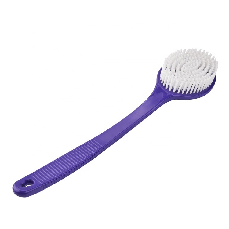 Long-Handled Plastic Body Cleaning Bath Shower Brush Customized Color for Back Cleaning and Bathroom Use